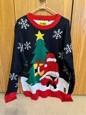 🎄 Tipsy Elves Santa Christmas Tree Sweater XL “Whale Tail”